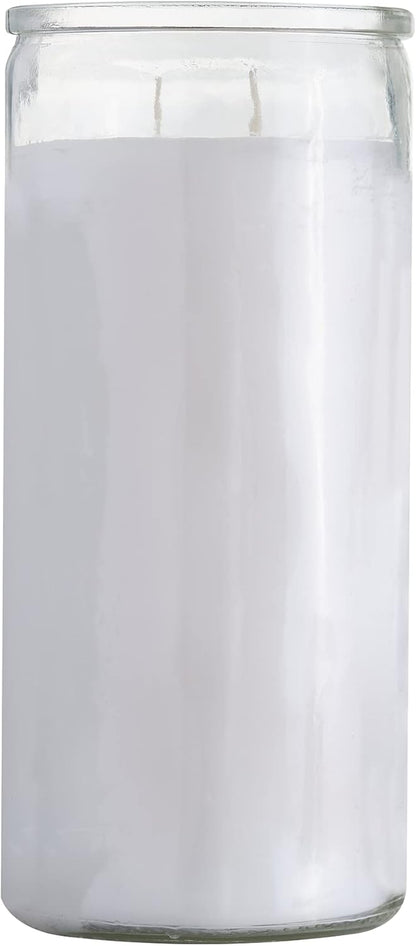 2X8 Inch Green Devotional Candles in Glass Jar - 3 Pack - 90 Hours – Prayer Candle - Tall Pillar Candles for Religious, Memorials, Party Decor