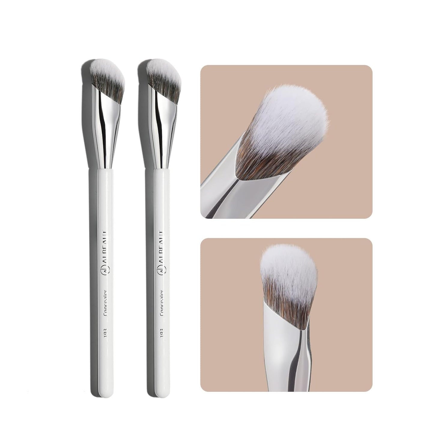 Concealer Brush, Angled under Eye Makeup Small Foundation Precision Face Blending Brush (193 Concealer Brush)