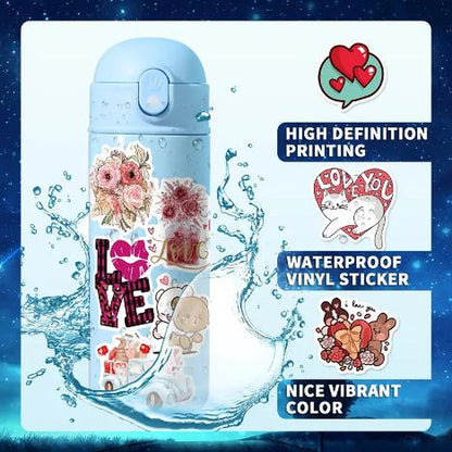 Valentine'S Day Waterproof Matte Stickers, Stickers with Hearts, Valentine'S Day Stickers, Cupid, Love, V Day Gifts.