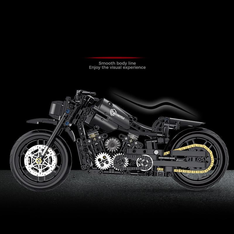 1:8 Super Racing Motorcycle Motorbike Model Building Block Brick Educational Assembly Toy Children Boy Gift Chain