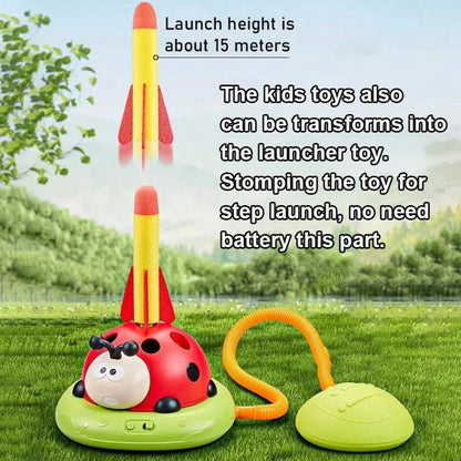 3 in 1 Sport Entertainment Game Toy with Remote Control, Musical Jump, Toss Circle Game Toys, Stomping Launcher for Kids, Indoor and Outdoor Sport Toys for Kids Ages 3+, Birthday Gifts