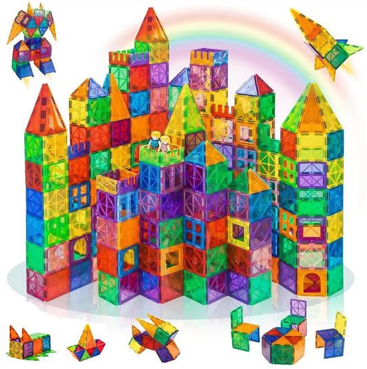 60 PCS Magnetic Building Tiles, Magnetic Tiles Kids Toys Magnet Toys for Toddler Magnetic Blocks Building Toys Preschool STEM Learning Sensory Montessori Toys for 3+ Year Old Boys and Girls, Safe Creativity Toddler Kids Toys, Christmas Toys Gift