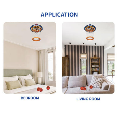 Ceiling Hanging Indoor Basketball Hoop – Overhead Mini Hoop for Bedroom, Office & Game Room – Easy Install, Durable, Real Swish Sound