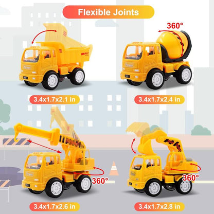 Nicmore 5-In-1 Construction Truck Car Toys, Carrier Truck Toys for Kids Christmas Birthday Party Gifts