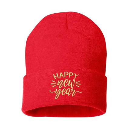 Happy New Year Beanie Cap New Years Celebration Hat Happy New Year Hats for 2024 New Years Eve Hats