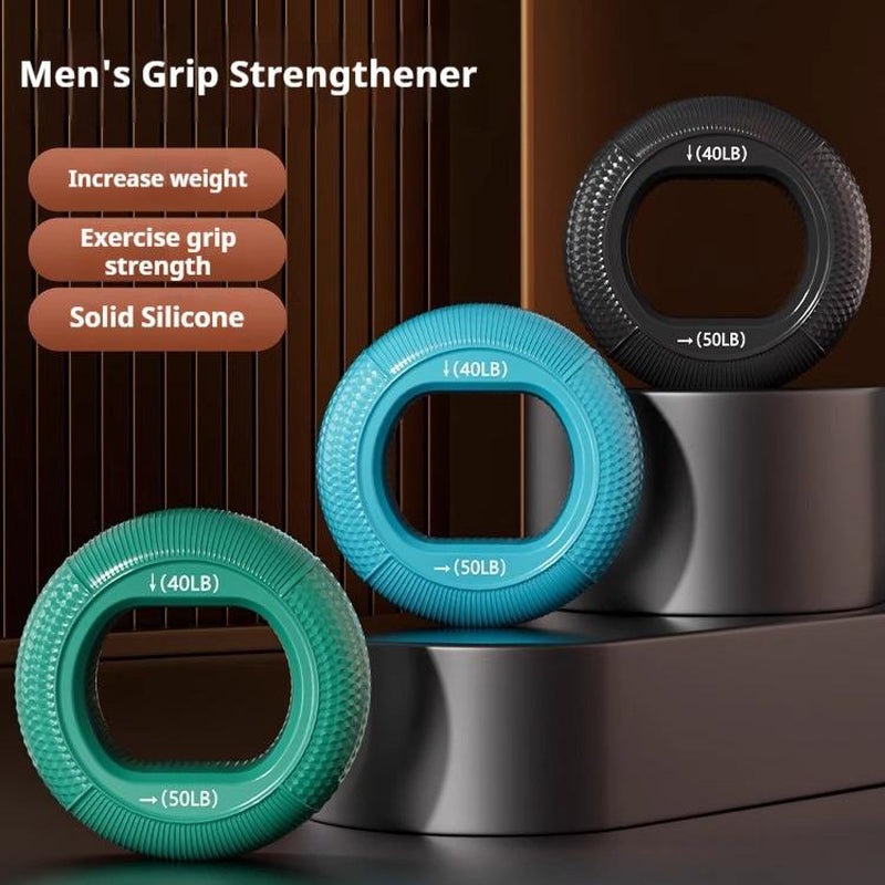 Silicone Grip Strengthener, Hand Grip Exercise Ring for Men & Women, Adjustable Finger & Forearm Workout Tool for Arthritis Rehabilitation, Physical Therapy, Muscle Training