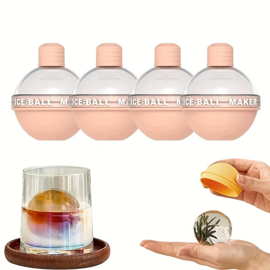 Spherical Ice Molds, Perfect for Making Colorful Ice Hockey for Whiskey or Cocktails，Reusable and Perfect for DIY Production