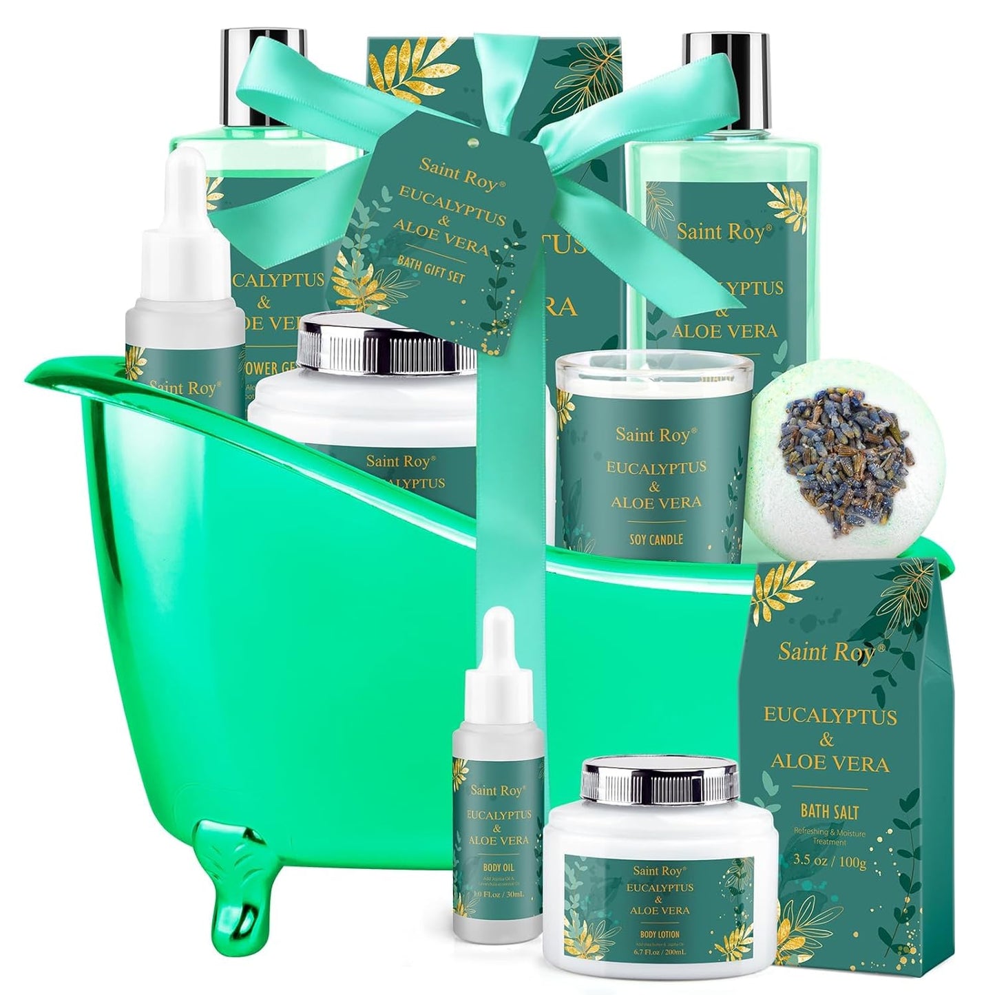 Bath & Body Gift Set, Bath Basket Spa Kit Gifts for Her Him Birthday Gifts for Women, Luxury Home Spa Kit, 8Pcschristmas Gifts for Women Ocean Vanilla, Spa Gift Baskets, Unique Mother'S Day Gifts