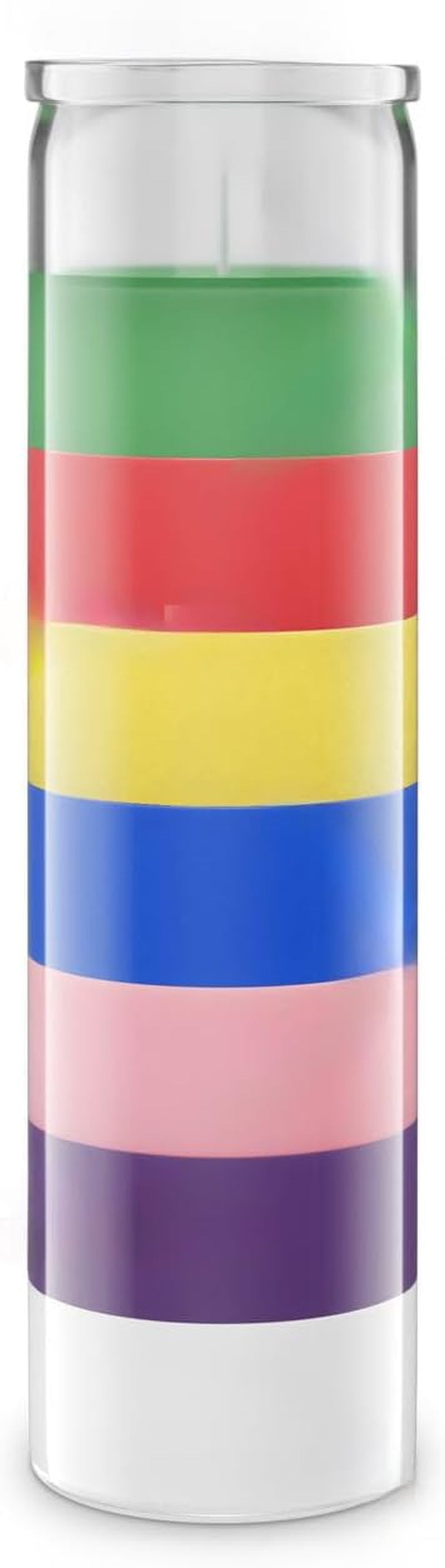 2X8 Inch Green Devotional Candles in Glass Jar - 3 Pack - 90 Hours – Prayer Candle - Tall Pillar Candles for Religious, Memorials, Party Decor