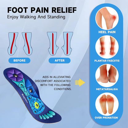 Medical Magnetic Therapy Sports Insoles Massage Foot Weight Loss Slimming Acupressure Insole Anti-Fatigue Health Care Shoe Pads