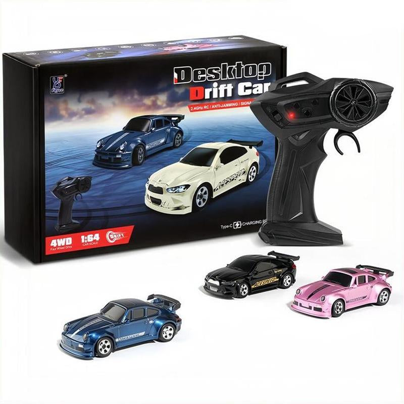 1/64 Mini Rc Drift Car, 1 Box 4Wd High-Speed Remote Control Racing Sports Car with Led Lights, Desktop Entertainment, Birthday Gift for Boys Kids, Kids Toys, Toys for Boys, Kids Toys, Rc Cars