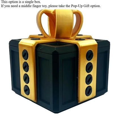 The Annoying Present with Middle Finger in a Box Gift Box with Screws Prank Surprise Pop-Up Novelty Funny Gifts for Adult Toys