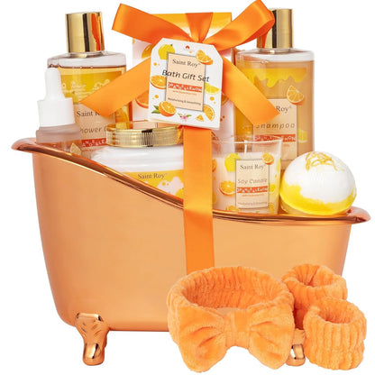 Bath & Body Gift Set, Bath Basket Spa Kit Gifts for Her Him Birthday Gifts for Women, Luxury Home Spa Kit, 8Pcschristmas Gifts for Women Ocean Vanilla, Spa Gift Baskets, Unique Mother'S Day Gifts