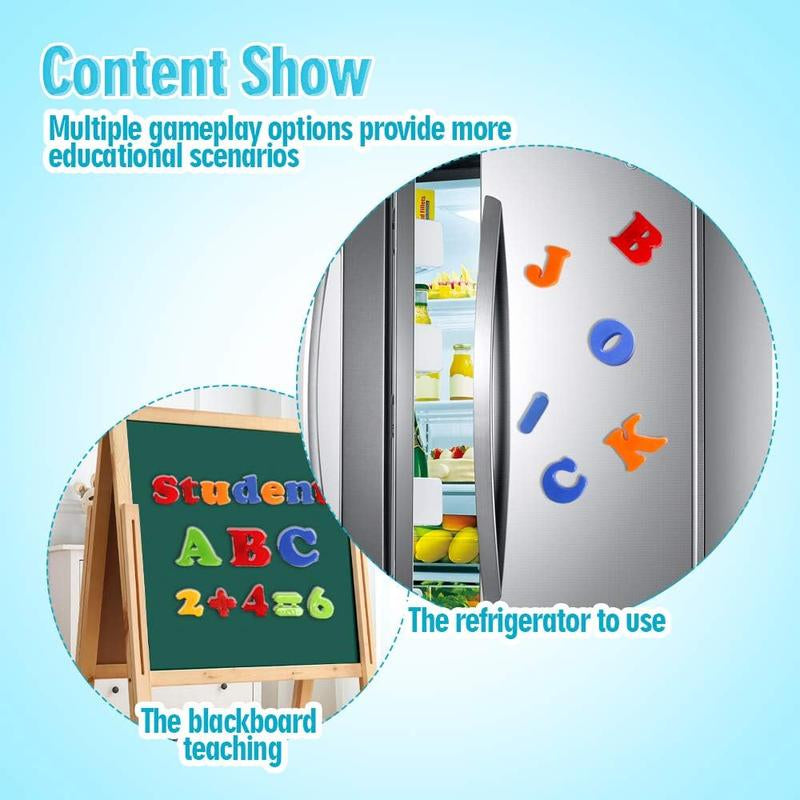 Magnetic Letters Numbers Alphabet Fridge Magnets Colorful, Kids Toys Learn Spelling Counting Uppercase Lowercase Symbols, Suitable for Boys Girls Learning Toys