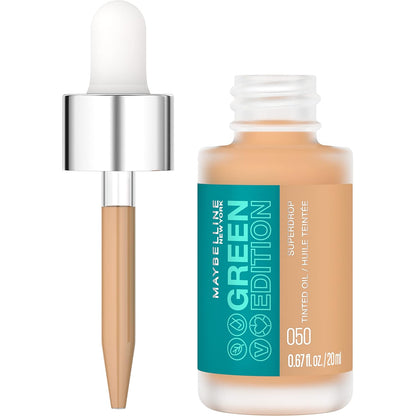 Green Edition Superdrop Tinted Oil Base Makeup, Adjustable Natural Coverage Foundation Formulated with Jojoba & Marula Oil, 35, 1 Count