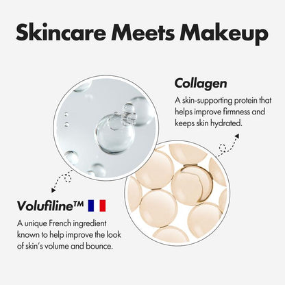 ELROEL BLANC Cover Cream Stick V W/ Detachable Brush - Korean Skin Care Color-Changing Foundation Stick with Collagen Capsules (0.45 Oz)