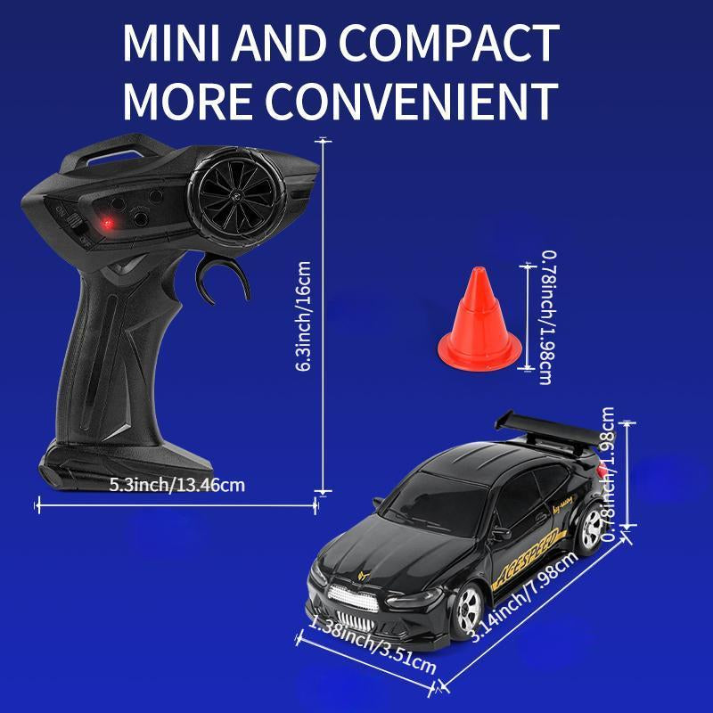 1/64 Mini Rc Drift Car, 1 Box 4Wd High-Speed Remote Control Racing Sports Car with Led Lights, Desktop Entertainment, Birthday Gift for Boys Kids, Kids Toys, Toys for Boys, Kids Toys, Rc Cars
