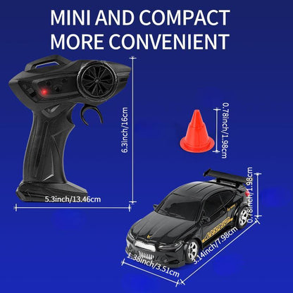 1/64 Mini Rc Drift Car, 1 Box 4Wd High-Speed Remote Control Racing Sports Car with Led Lights, Desktop Entertainment, Birthday Gift for Boys Kids, Kids Toys, Toys for Boys, Kids Toys, Rc Cars