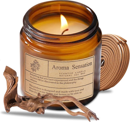 Organic Lavender Candles - Non Toxic Soy Candles for Home, Stress Relief & Meditation (7Oz)