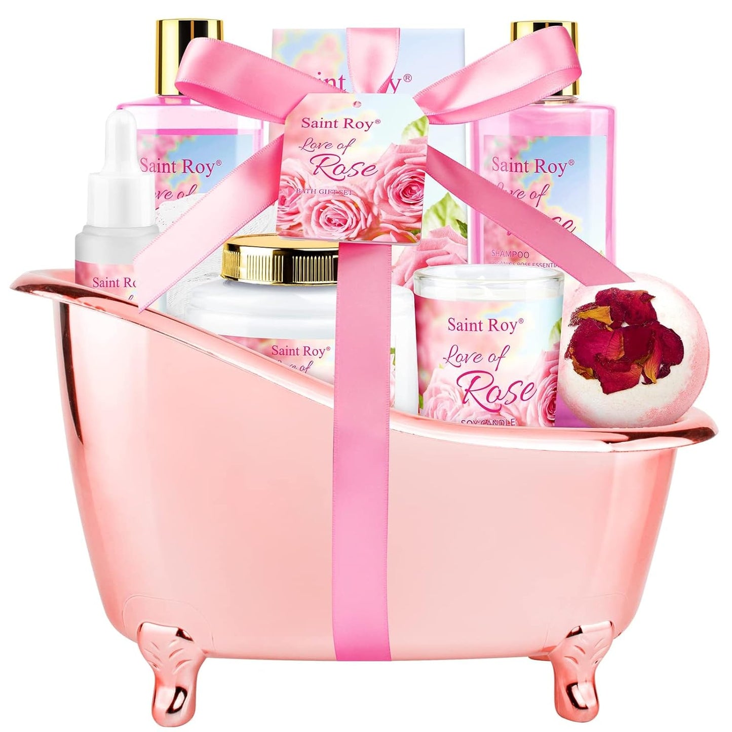 Bath & Body Gift Set, Bath Basket Spa Kit Gifts for Her Him Birthday Gifts for Women, Luxury Home Spa Kit, 8Pcschristmas Gifts for Women Ocean Vanilla, Spa Gift Baskets, Unique Mother'S Day Gifts