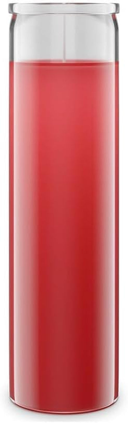 2X8 Inch Green Devotional Candles in Glass Jar - 3 Pack - 90 Hours – Prayer Candle - Tall Pillar Candles for Religious, Memorials, Party Decor