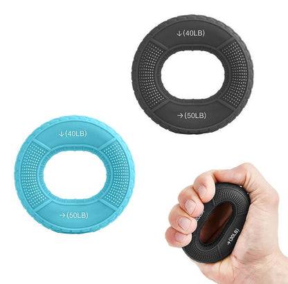 Silicone Grip Strengthener, Hand Grip Exercise Ring for Men & Women, Adjustable Finger & Forearm Workout Tool for Arthritis Rehabilitation, Physical Therapy, Muscle Training