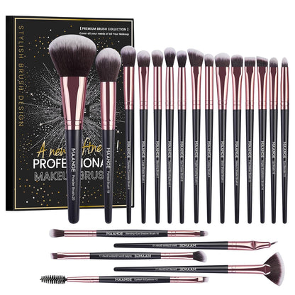 Make up Brushes, 20 Pcs Professional Makeup Brushes Set Foundation Eyeshadow Blush Brush,Travel Kabuki Blending Concealers Face Powder Eye Makeup Brush Sets with Gift Box