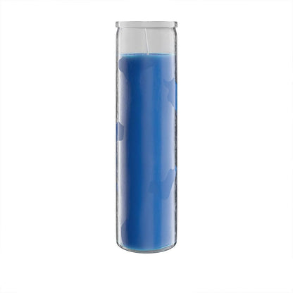 2X8 Inch Green Devotional Candles in Glass Jar - 3 Pack - 90 Hours – Prayer Candle - Tall Pillar Candles for Religious, Memorials, Party Decor