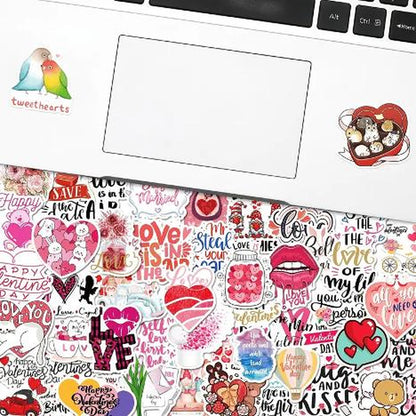 Valentine'S Day Waterproof Matte Stickers, Stickers with Hearts, Valentine'S Day Stickers, Cupid, Love, V Day Gifts.