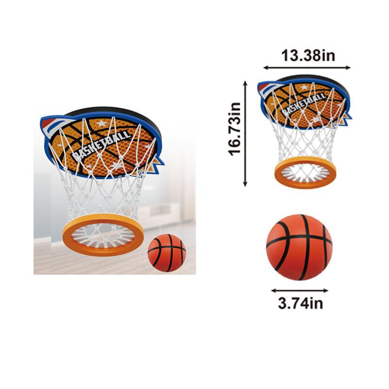 Ceiling Hanging Indoor Basketball Hoop – Overhead Mini Hoop for Bedroom, Office & Game Room – Easy Install, Durable, Real Swish Sound