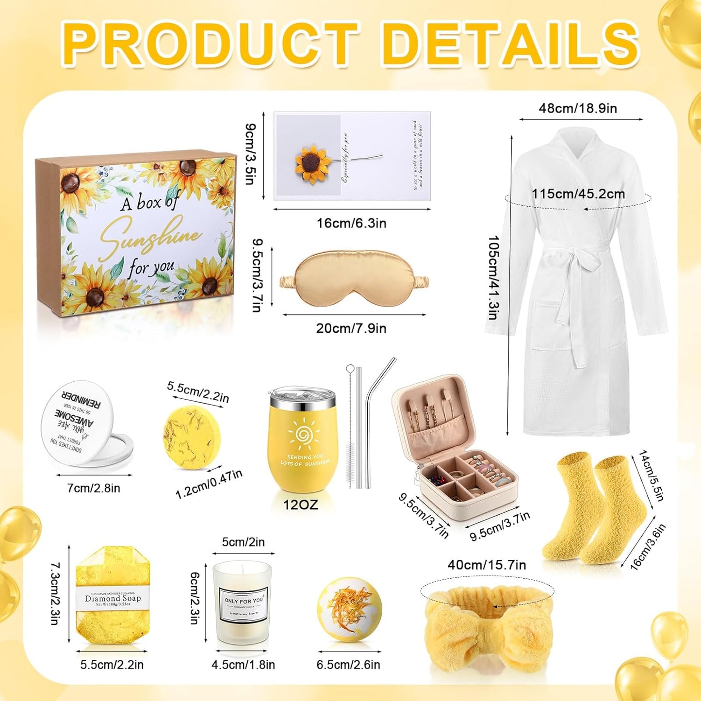 13 Pcs Birthday Gifts for Women Mothers Day Gifts Spa Basket Set for Women Mirrors Socks Steamers Jewelry Case Bath Robe Mom Nurse Girlfriend Wife