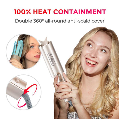 TYMO CURLPRO plus – Upgraded Automatic Rotating Curling Iron, 1-Inch Ceramic Long Barrel Curling Wand for Long Hair, Negative Ion for Flawless Christmas Holiday Gift Women Girlfriends Gifts,Gift Boxes,Gift Baskets,Best Gift Ideas
