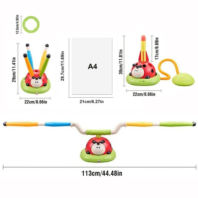 3 in 1 Sport Entertainment Game Toy with Remote Control, Musical Jump, Toss Circle Game Toys, Stomping Launcher for Kids, Indoor and Outdoor Sport Toys for Kids Ages 3+, Birthday Gifts