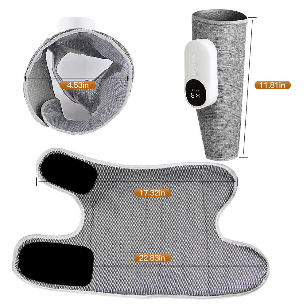 Leg Massager Cordless Calf Air Compression Massager W/ Heat Pain Relief 3 Modes