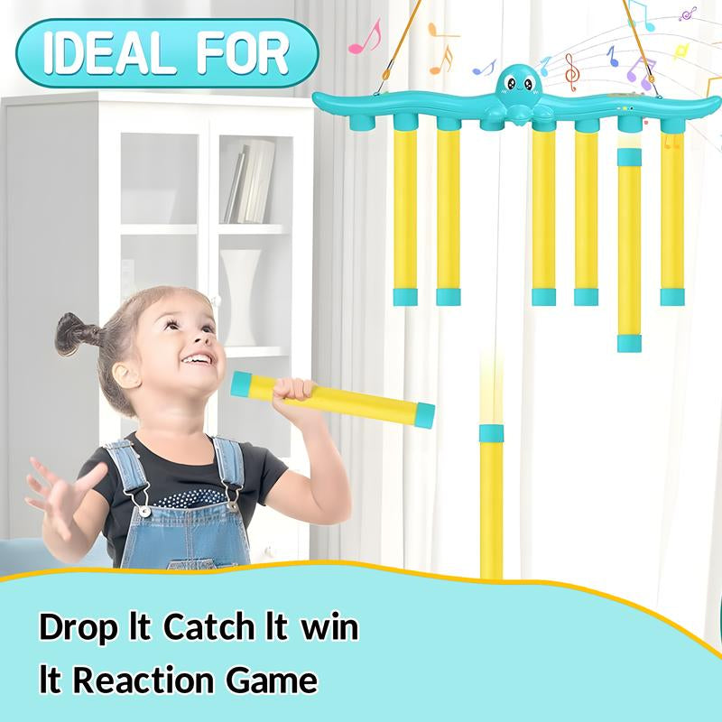 Catching Sticks Game Reaction Training Toy, Hand Eye Coordination Games, Falling Sticks Catching Game Adults, Reflex Challenge Game, 3 Adjustable Speed, for Toddlers