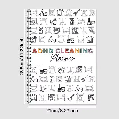 ADHD Cleaning Planner Bundle – Includes Home Cleaning Schedule, Weekly, Monthly, Year-Round Cleanliness Tips, Family Chore Chart