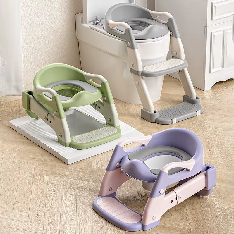Children'S Portable Household Step Toilet Baby Potty Training Seat Ring Foldable Auxiliary Step Child Urinal Step Stool Potty