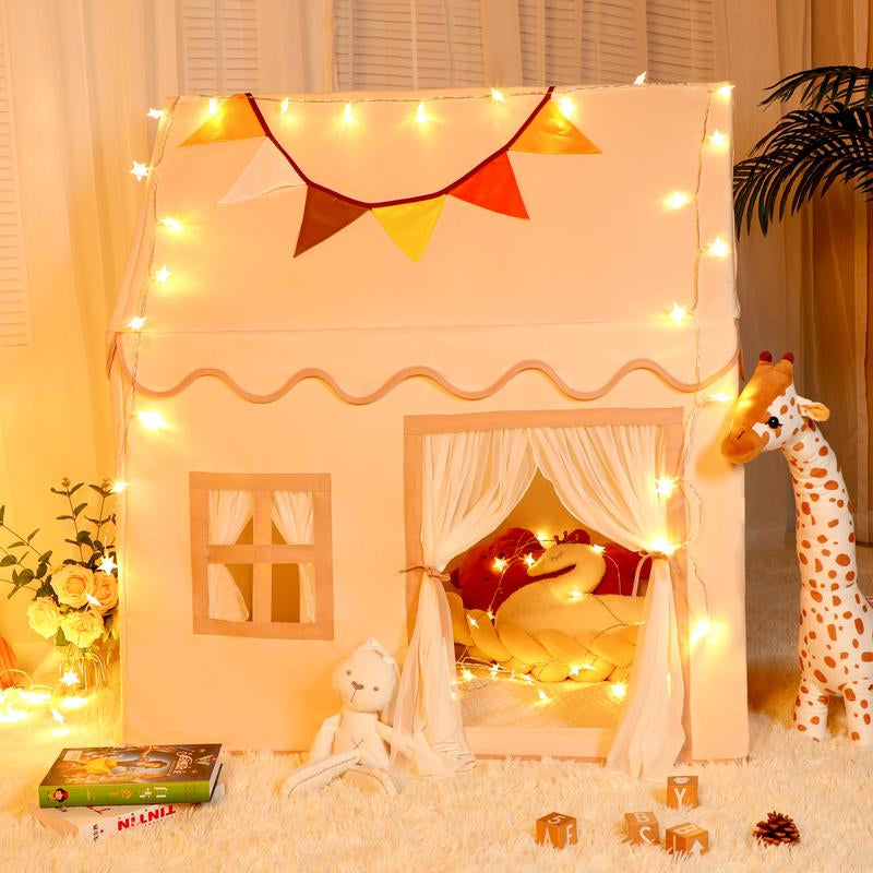 Kids Play Tent Indoor Kids Toys with Star Lights - Toddler Tent Playhouse Tents Outdoor Boys Girls Birthday Gifts