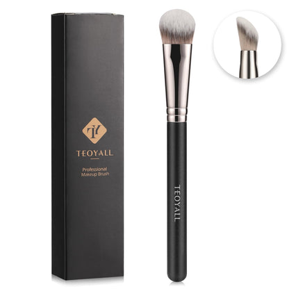 under Eye Concealer Brush, Angled Contour Brush Synthetic Kabuki Brush for Concealing Blending Setting Buffing with Liquid, Cream and Powder Cosmetic (270S)