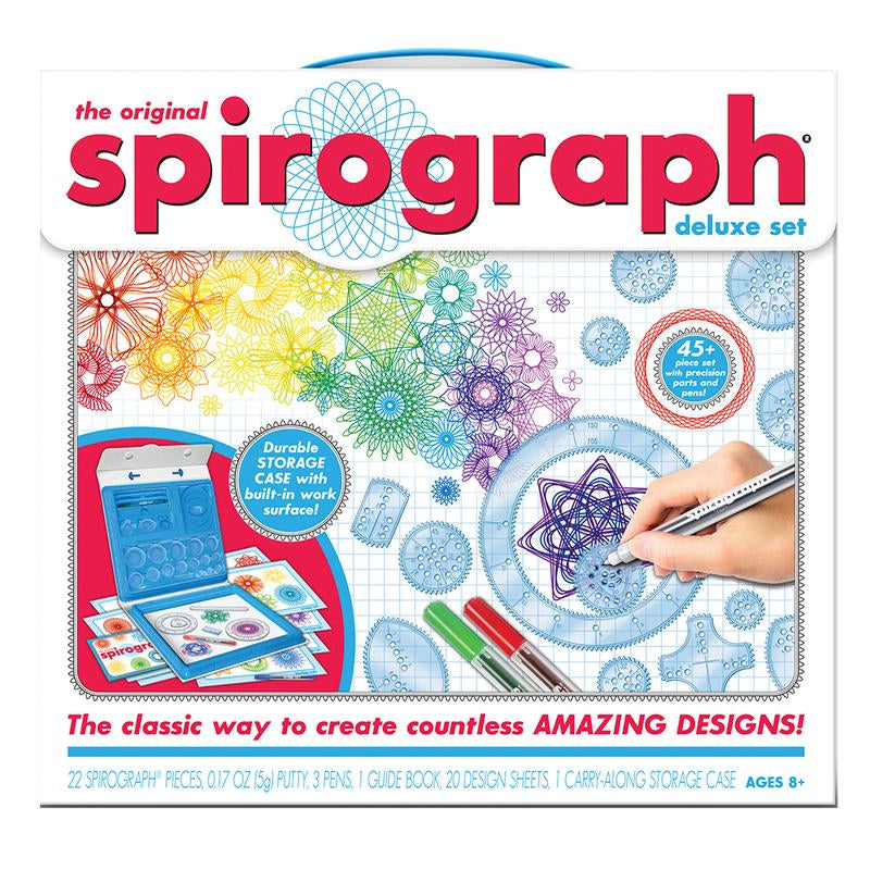 Spirograph Deluxe Set - Arts and Crafts, Kids Toys, Art Supplies, Craft Supplies, Drawing Kit, Spiral Art, Classic Gear Design Kit, Build-In Case, Pens, Design Sheet Included, Ages 8+