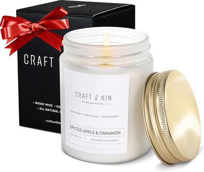 Palo Santo Christmas Scented Candle | 8 Oz 45 Hour Long Lasting | Classic Soy Woodwick Winter Candles | Made with Natural Soy | Holiday Candles Gifts for Men and Women