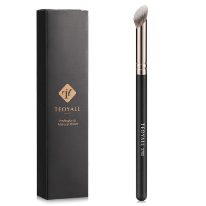 under Eye Concealer Brush, Angled Contour Brush Synthetic Kabuki Brush for Concealing Blending Setting Buffing with Liquid, Cream and Powder Cosmetic (270S)