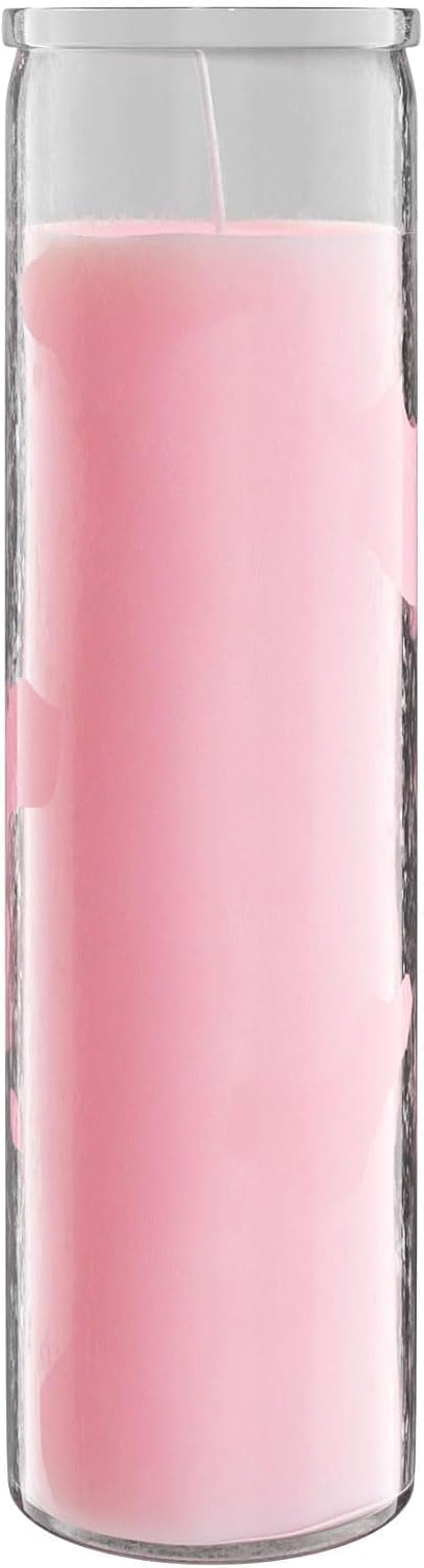 2X8 Inch Green Devotional Candles in Glass Jar - 3 Pack - 90 Hours – Prayer Candle - Tall Pillar Candles for Religious, Memorials, Party Decor