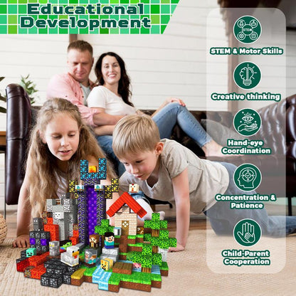 500 PCS Magnetic Blocks - Magnet Toys for Kids, Boys and Girls, Magnetic Building Blocks Cubes, Stacking Magnets for Kids, Birthday Gifts for Boys and Girls Age 3+ Years Old