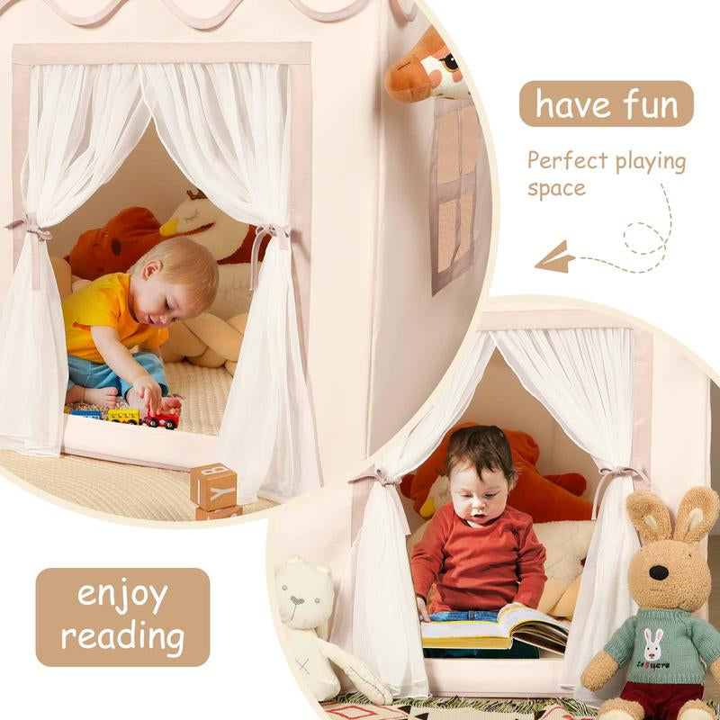 Kids Play Tent Indoor Kids Toys with Star Lights - Toddler Tent Playhouse Tents Outdoor Boys Girls Birthday Gifts