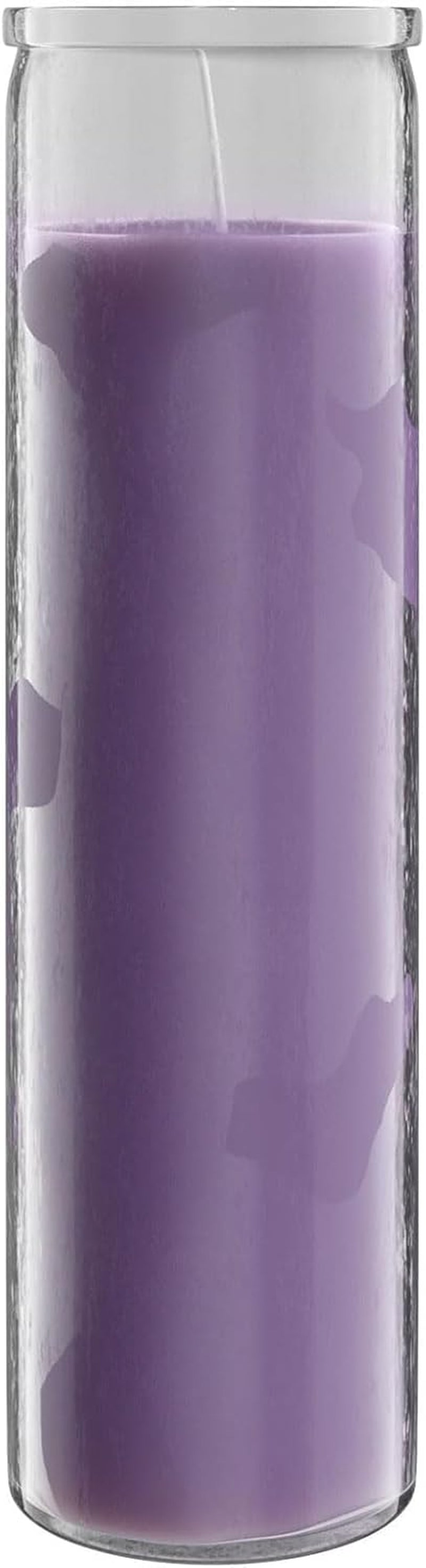 2X8 Inch Green Devotional Candles in Glass Jar - 3 Pack - 90 Hours – Prayer Candle - Tall Pillar Candles for Religious, Memorials, Party Decor