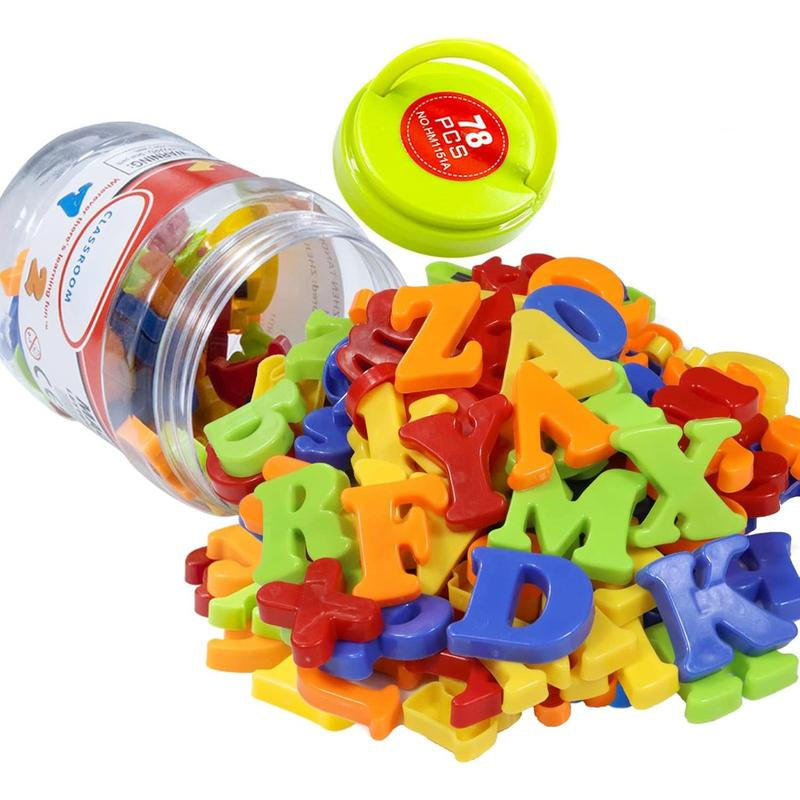 Magnetic Letters Numbers Alphabet Fridge Magnets Colorful, Kids Toys Learn Spelling Counting Uppercase Lowercase Symbols, Suitable for Boys Girls Learning Toys