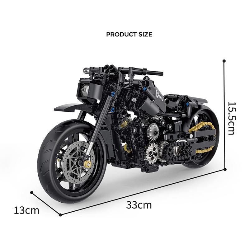 1:8 Super Racing Motorcycle Motorbike Model Building Block Brick Educational Assembly Toy Children Boy Gift Chain