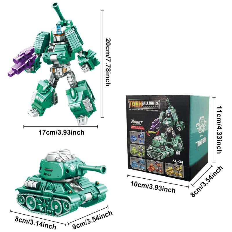 TUNJILOOL Transform Tank Toys into Robots Warriors,Action Figure Transforming Tank-Robots,Deformation Robots Toys Gifts for Kids Toys🔥 Collection