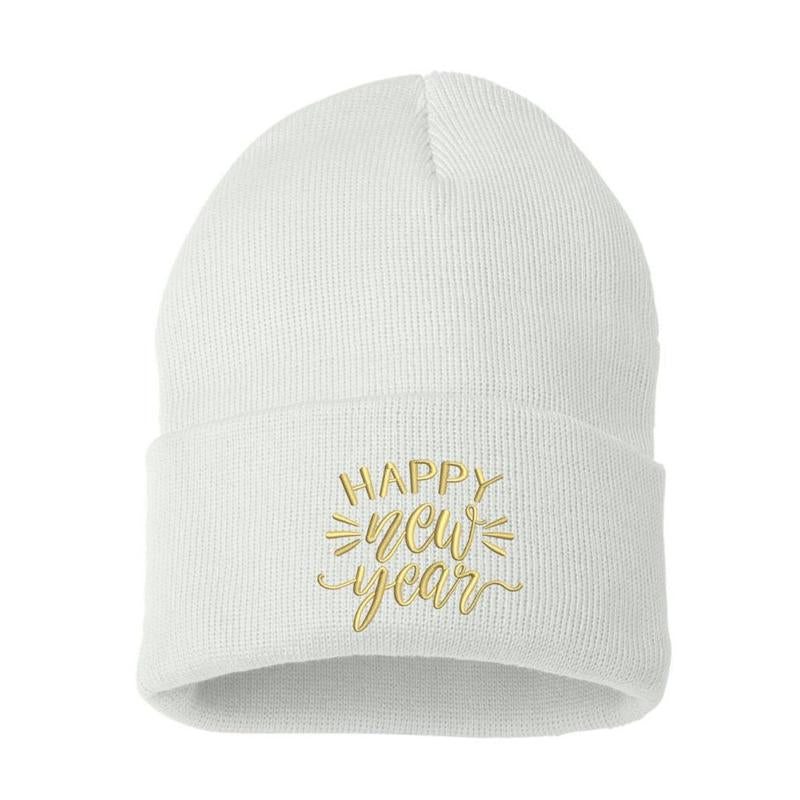 Happy New Year Beanie Cap New Years Celebration Hat Happy New Year Hats for 2024 New Years Eve Hats